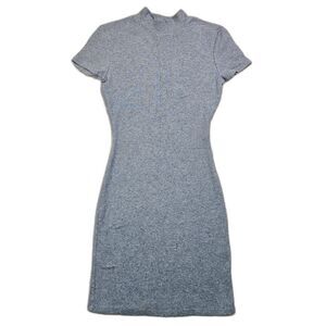 Zumies Zine Autumn Bodycon Form Fitting Dress Gray Women's Size  XS